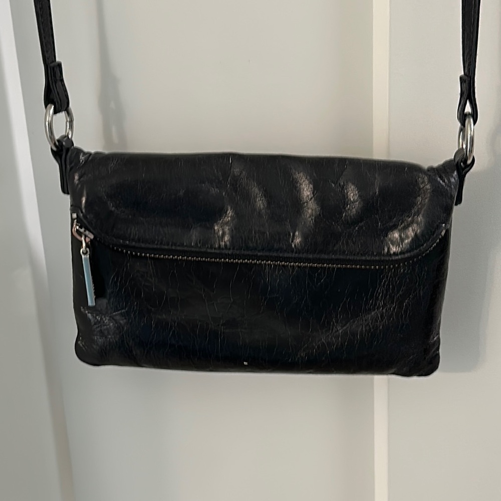 Black Leather Crossbody Bag